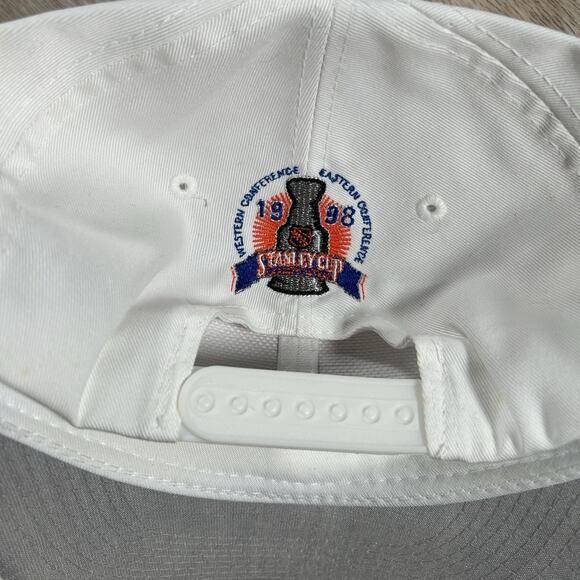 Vintage 1998 Detroit Red Wings Hat Snapback NHL White Stanley Cup Logo 7 Cap - Picture 2 of 8